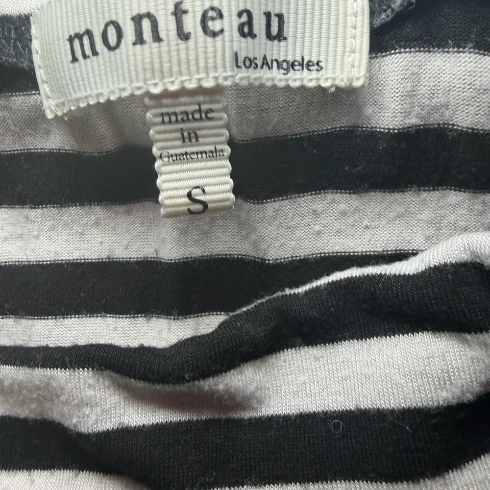 Monteau Los Angeles Fold Over Waist Striped Maxi Skirt Slit Size‎ Small